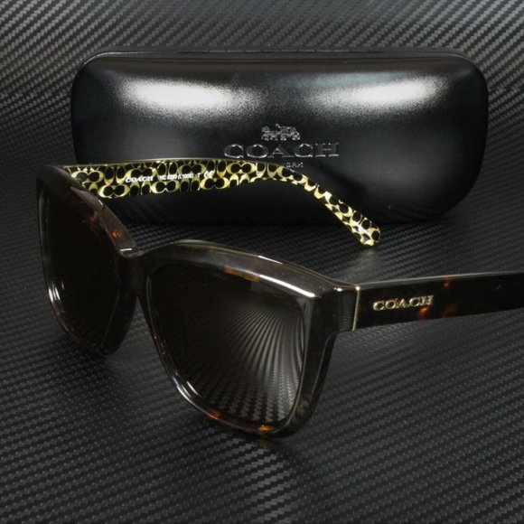COACH Black Gold 57mm Sunglasses - Picture 1 of 3